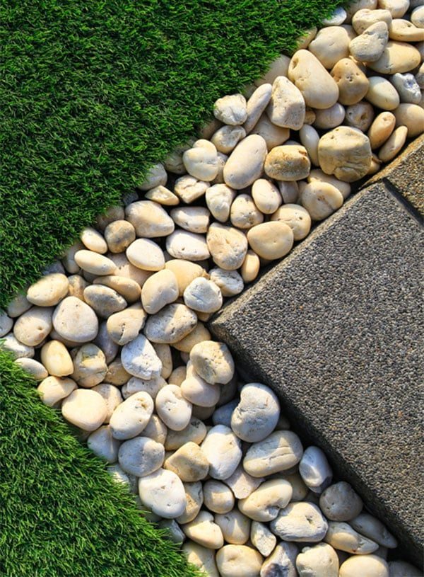 Decorative Ground in the Garden With Artificial Grass in Toowoomba, QLD